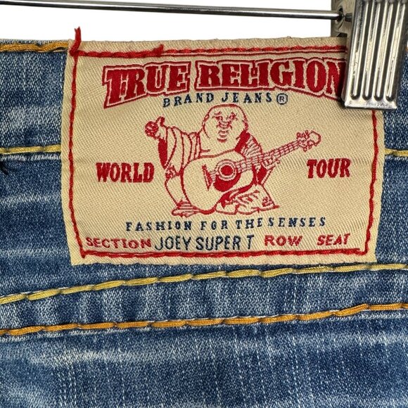 True Religion Joey Super T Women’s Straight Leg Jeans, Y2K Aesthetic - Picture 7 of 9